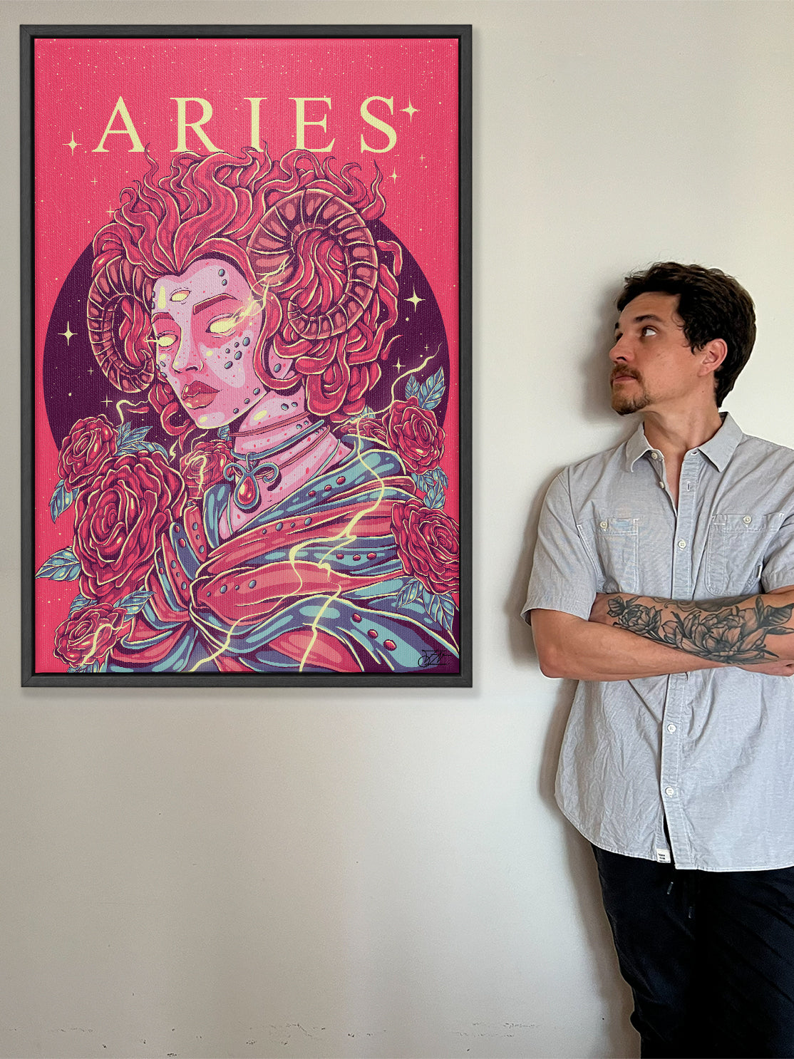 Aries Zodiac Canvas Print - Astrology Wall Art