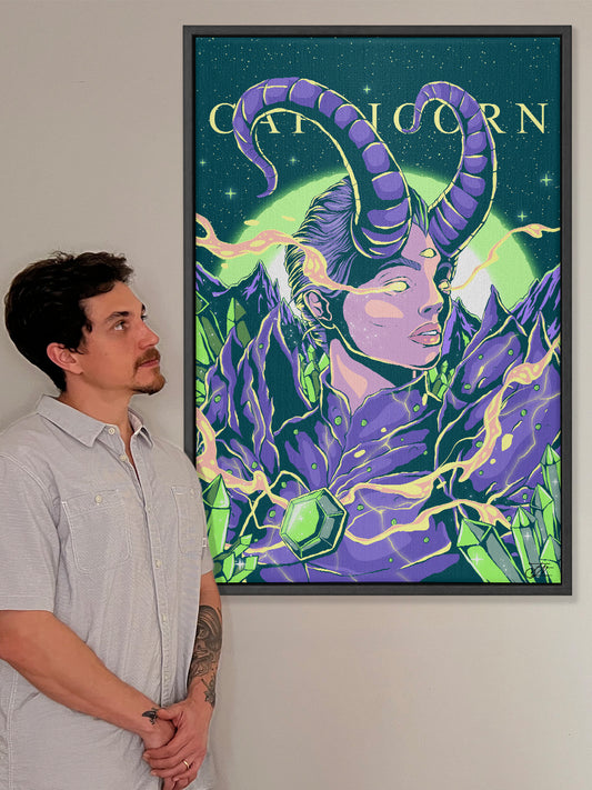 Capricorn Zodiac Canvas Print - Astrology Wall Art