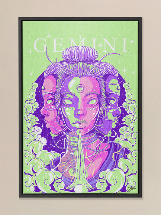Gemini Zodiac Canvas Print - Astrology Wall Art