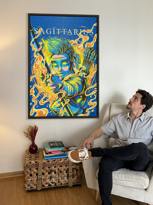 Sagittarius Zodiac Canvas Print - Astrology Wall Art