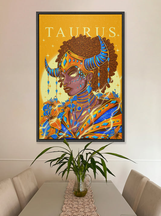 Taurus Zodiac Canvas Print - Astrology Wall Art