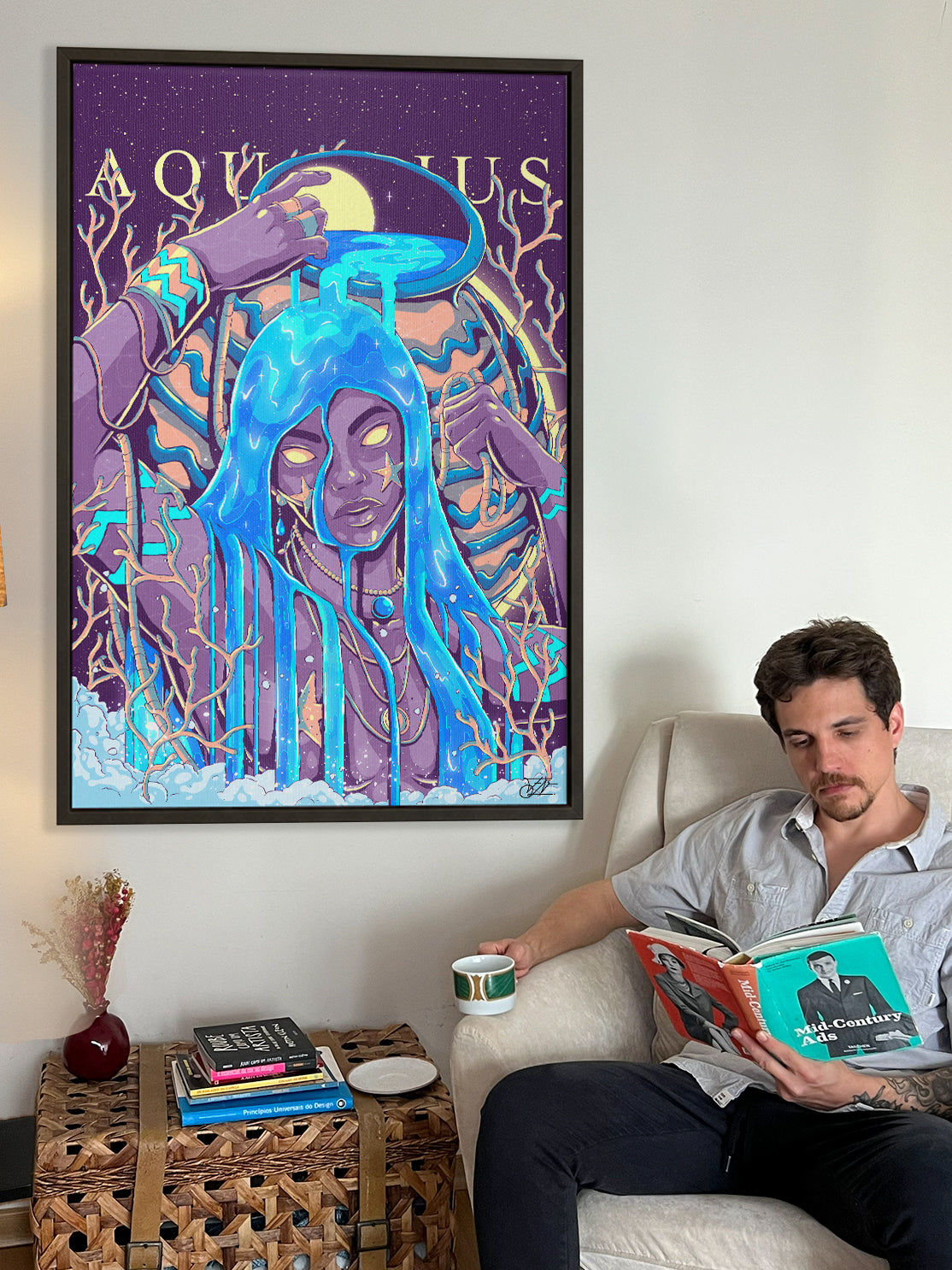 Aquarius Zodiac Canvas Print - Astrology Wall Art