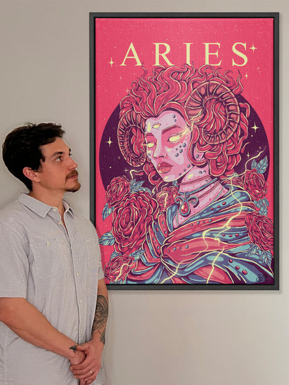 Aries Zodiac Canvas Print - Astrology Wall Art