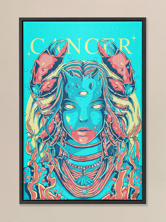 Cancer Zodiac Canvas Print - Astrology Wall Art