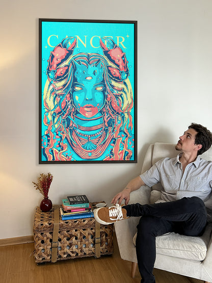 Cancer Zodiac Canvas Print - Astrology Wall Art