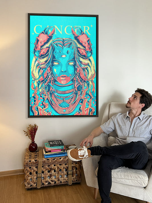 Cancer Zodiac Canvas Print - Astrology Wall Art