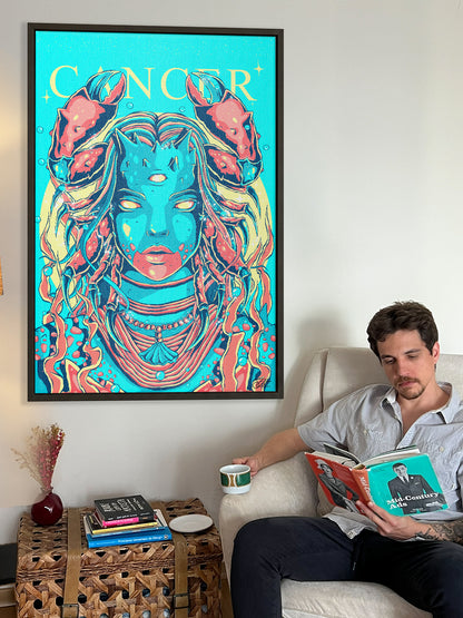 Cancer Zodiac Canvas Print - Astrology Wall Art