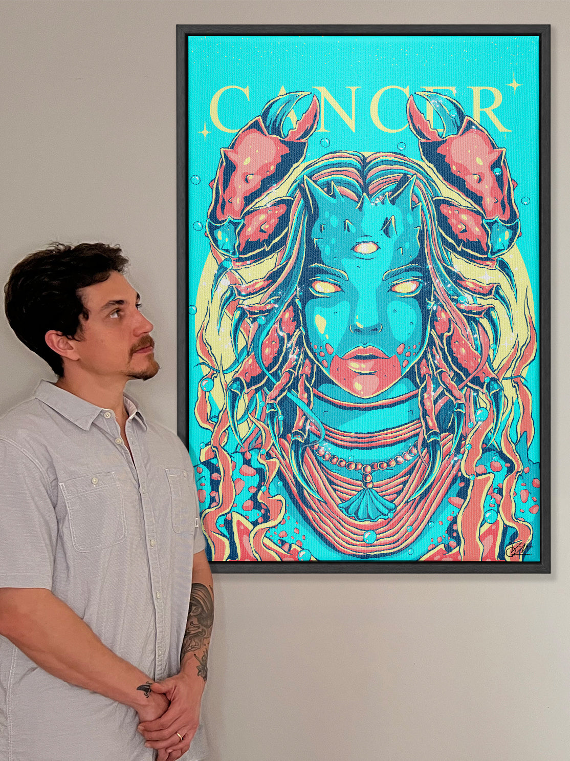 Cancer Zodiac Canvas Print - Astrology Wall Art
