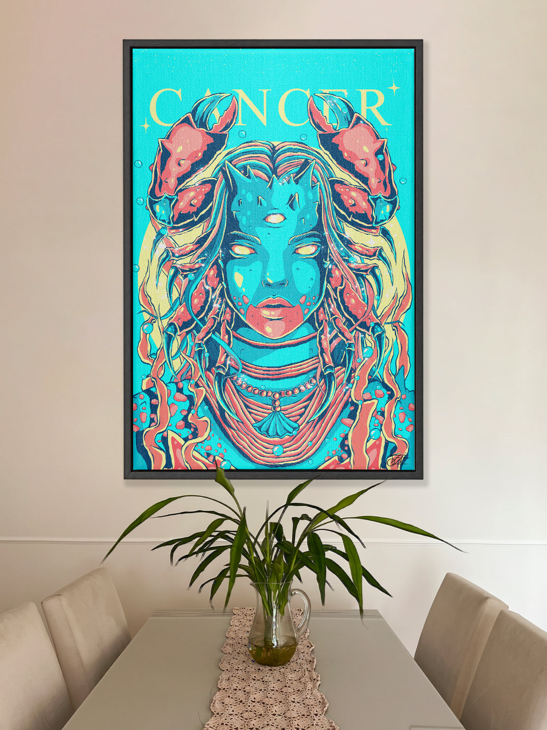 Cancer Zodiac Canvas Print - Astrology Wall Art