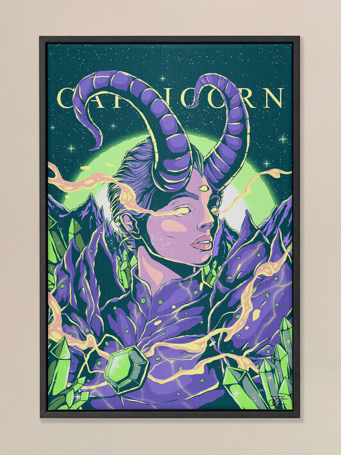 Capricorn Zodiac Canvas Print - Astrology Wall Art