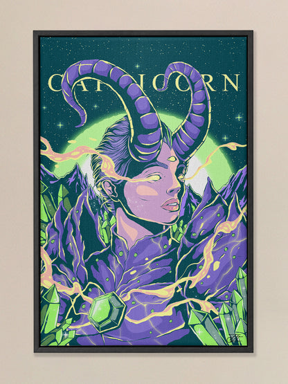 Capricorn Zodiac Canvas Print - Astrology Wall Art
