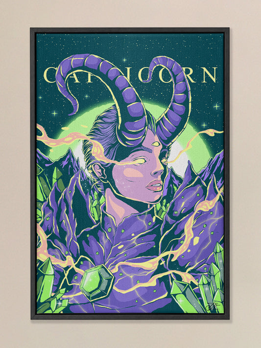 Capricorn Zodiac Canvas Print - Astrology Wall Art