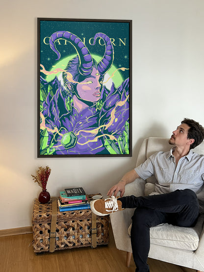 Capricorn Zodiac Canvas Print - Astrology Wall Art