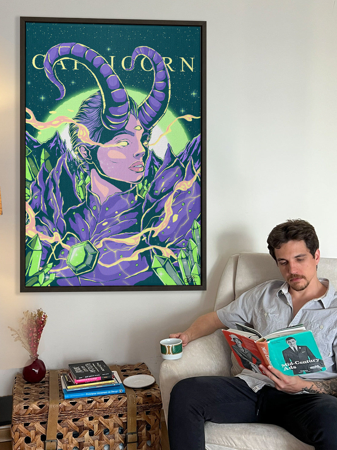 Capricorn Zodiac Canvas Print - Astrology Wall Art