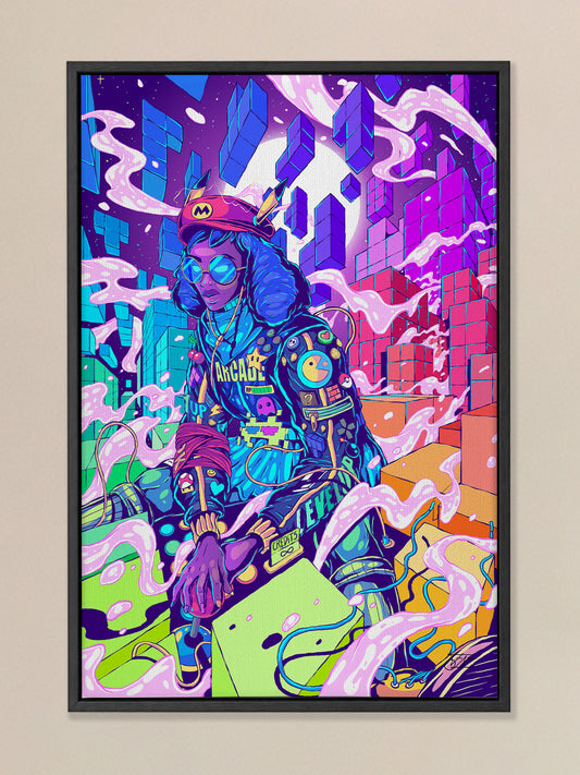 The Tetris Universe Canvas Print - Colorful Art Wall