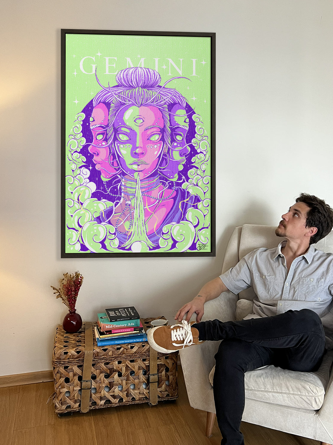 Gemini Zodiac Canvas Print - Astrology Wall Art