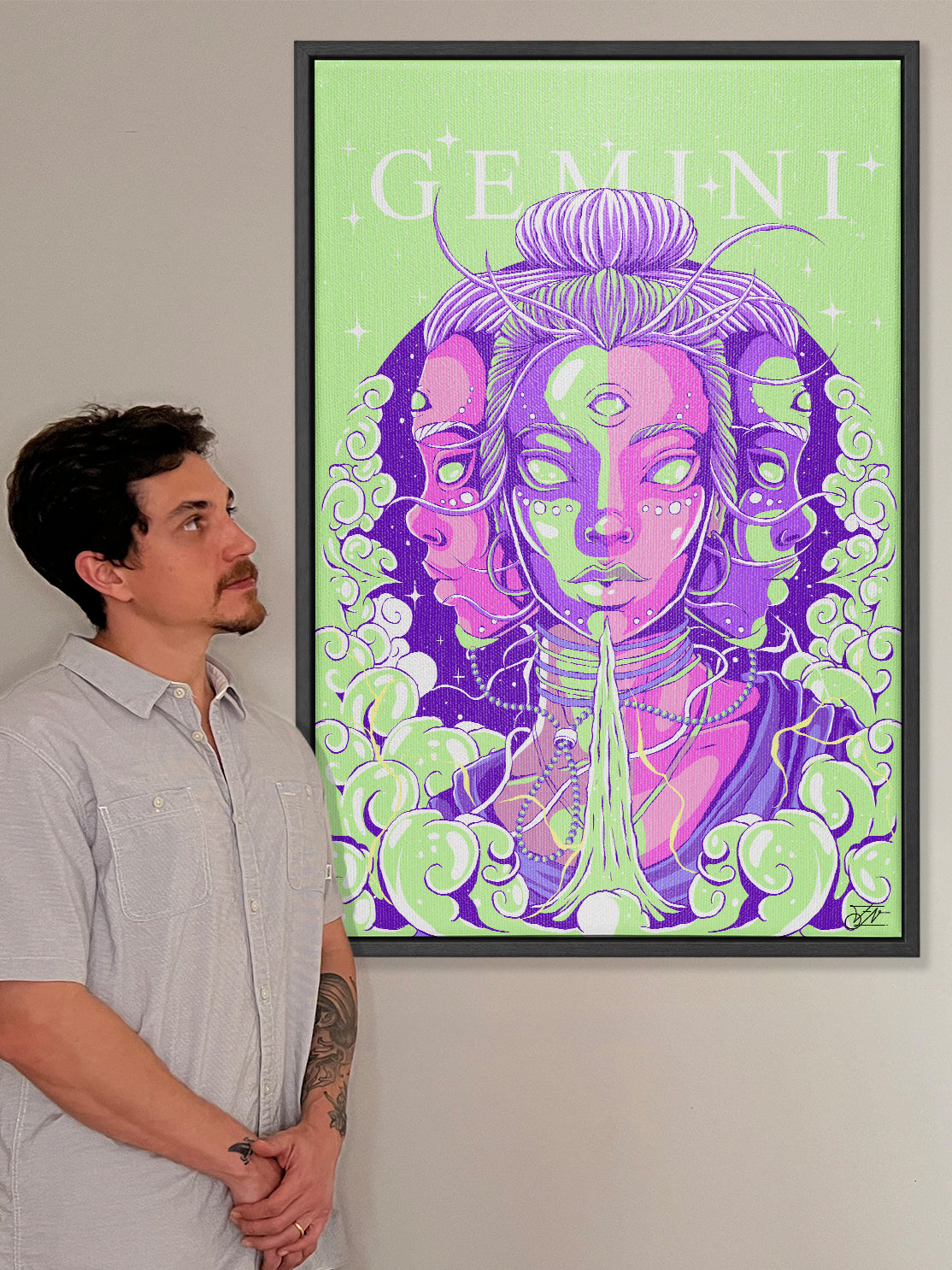 Gemini Zodiac Canvas Print - Astrology Wall Art