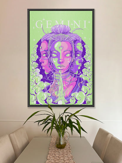 Gemini Zodiac Canvas Print - Astrology Wall Art
