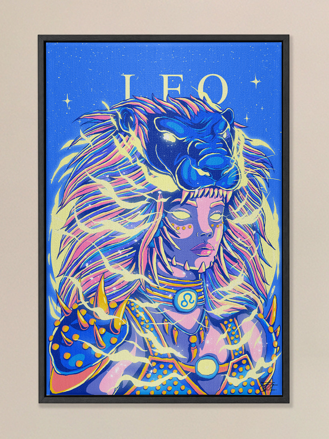 Leo Zodiac Canvas Print - Astrology Wall Art