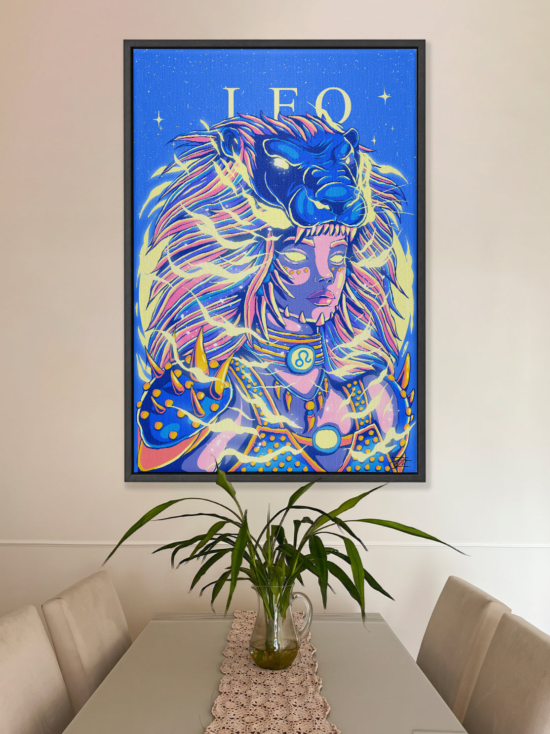 Leo Zodiac Canvas Print - Astrology Wall Art
