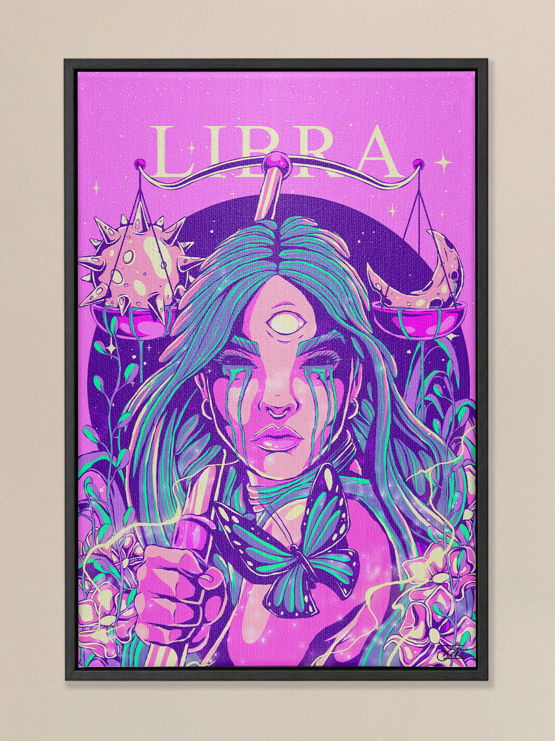 Libra Zodiac Canvas Print - Astrology Wall Art