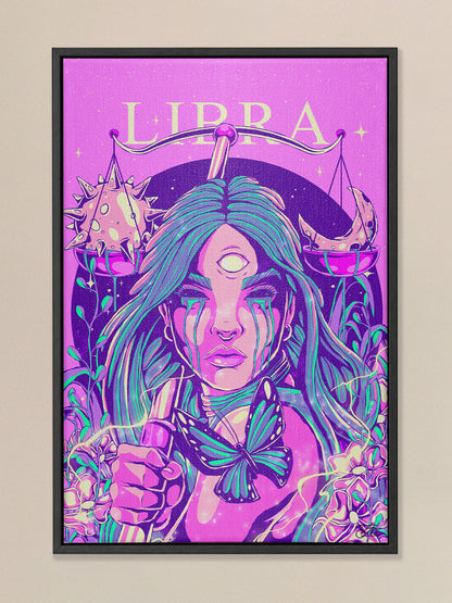 Libra Zodiac Canvas Print - Astrology Wall Art
