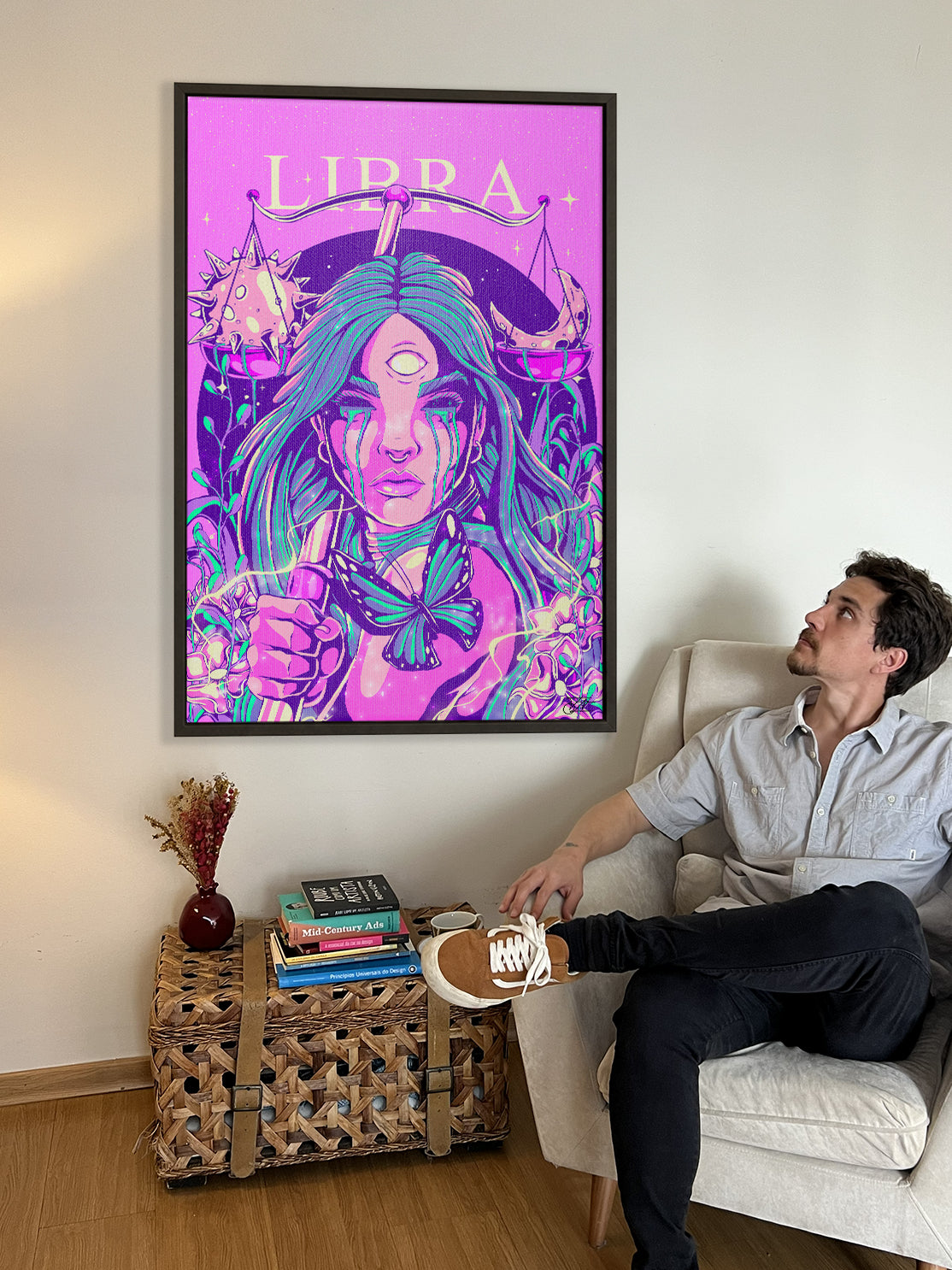 Libra Zodiac Canvas Print - Astrology Wall Art