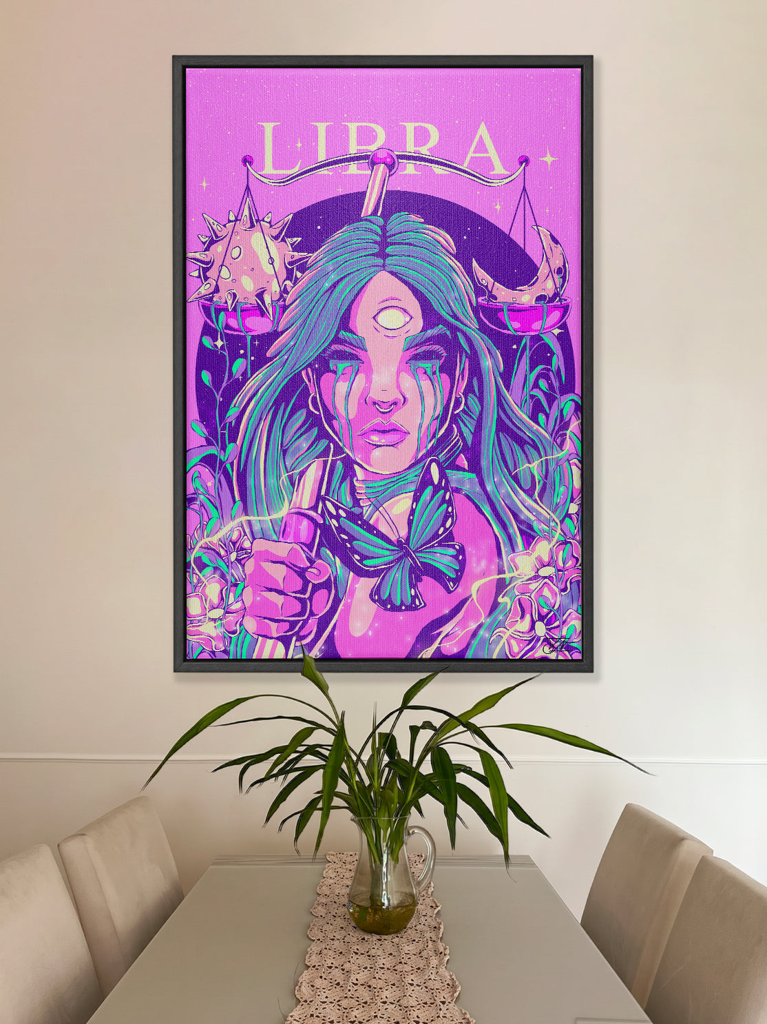 Libra Zodiac Canvas Print - Astrology Wall Art