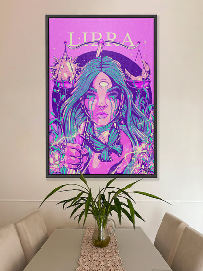 Libra Zodiac Canvas Print - Astrology Wall Art