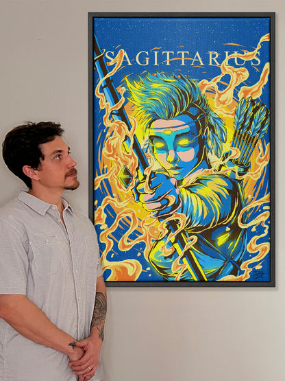 Sagittarius Zodiac Canvas Print - Astrology Wall Art