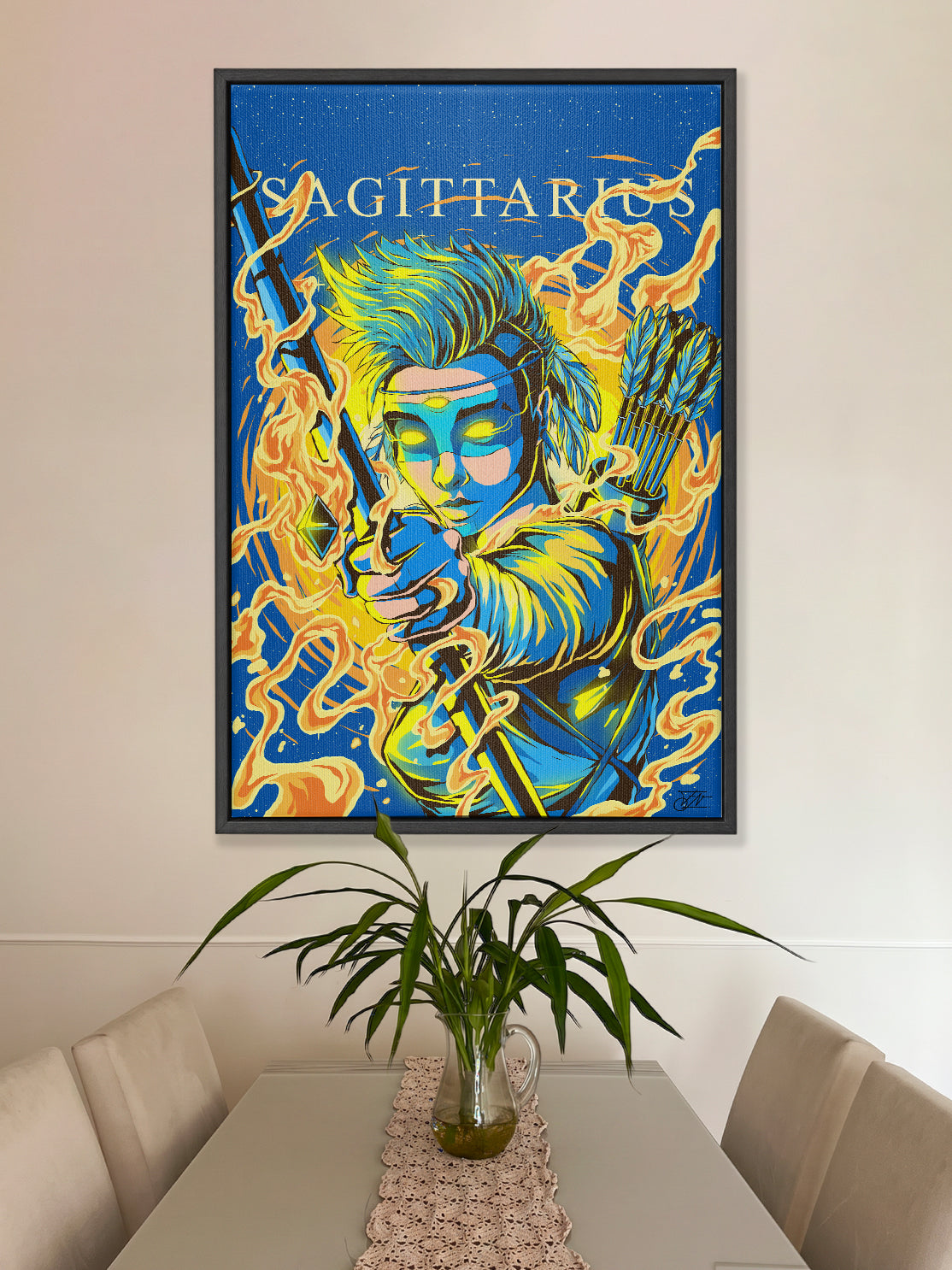 Sagittarius Zodiac Canvas Print - Astrology Wall Art