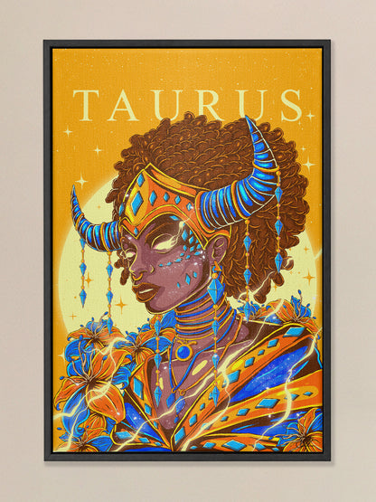 Taurus Zodiac Canvas Print - Astrology Wall Art