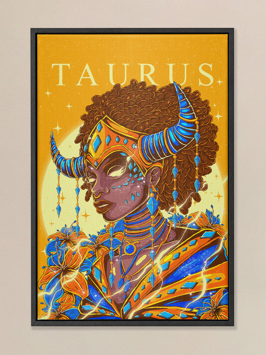 Taurus Zodiac Canvas Print - Astrology Wall Art