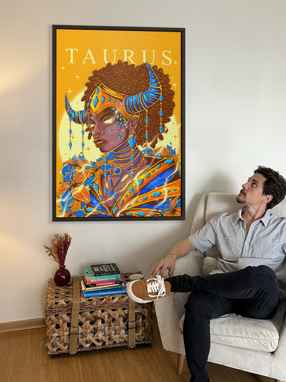 Taurus Zodiac Canvas Print - Astrology Wall Art