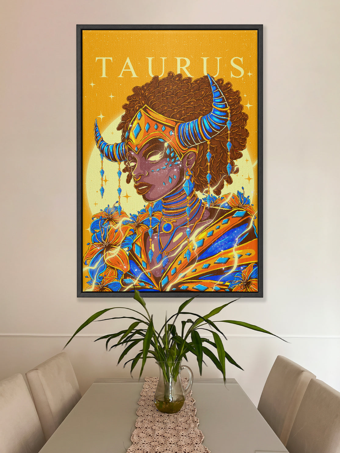 Taurus Zodiac Canvas Print - Astrology Wall Art