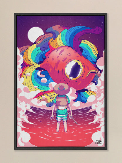 The Fisherman Canvas Print - Colorful Art Wall