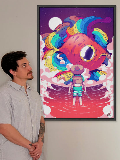 The Fisherman Canvas Print - Colorful Art Wall