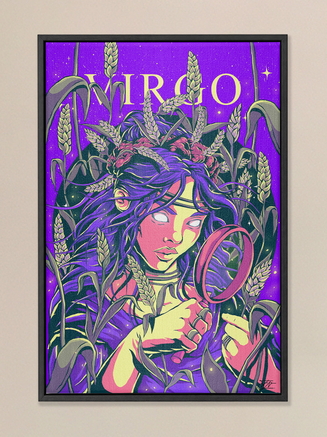 Virgo Zodiac Canvas Print - Astrology Wall Art