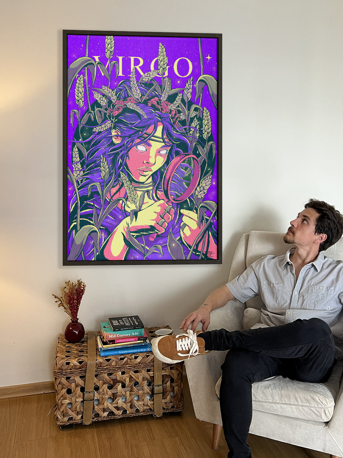 Virgo Zodiac Canvas Print - Astrology Wall Art