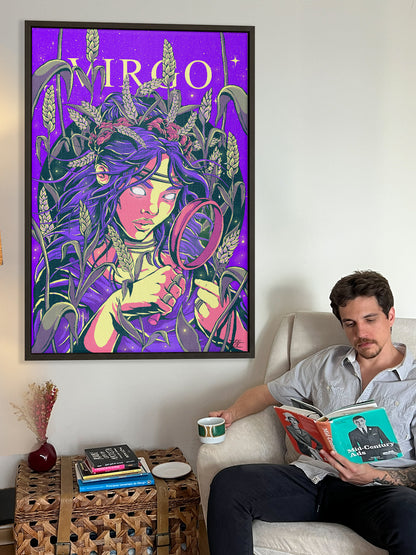 Virgo Zodiac Canvas Print - Astrology Wall Art