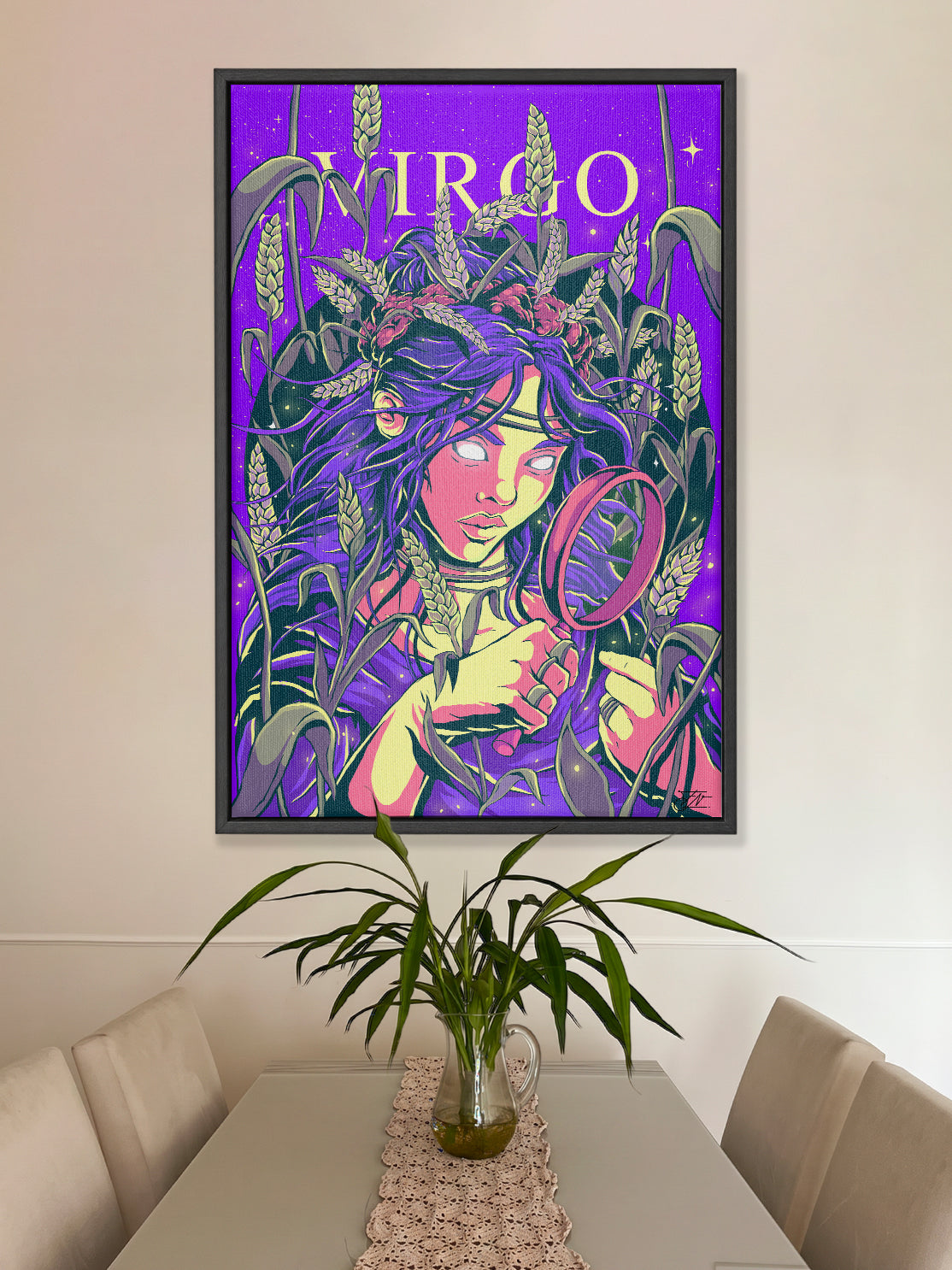 Virgo Zodiac Canvas Print - Astrology Wall Art