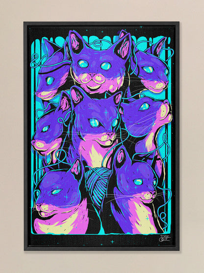 Astro Cat Framed canvas