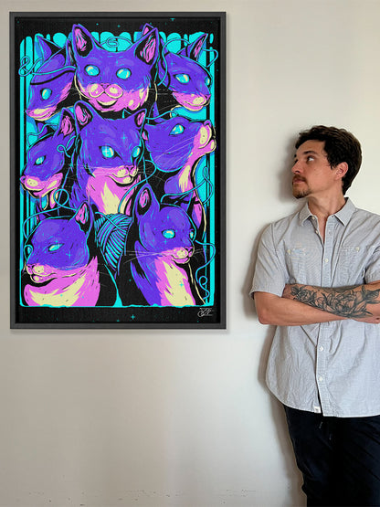 Astro Cat Framed canvas
