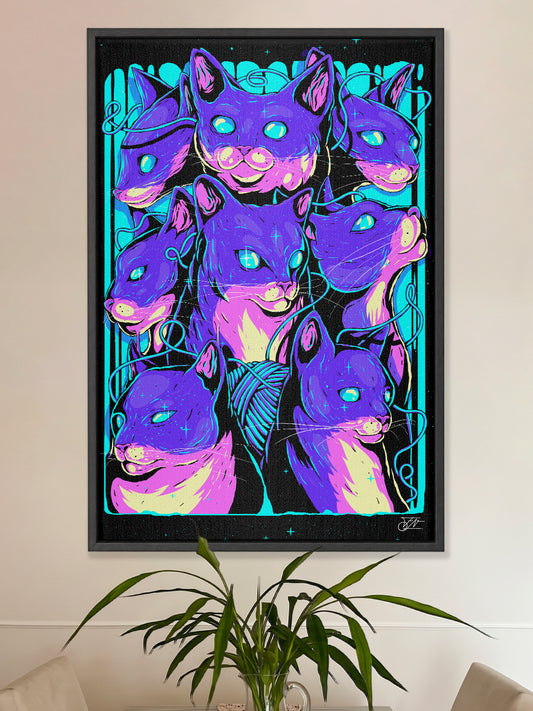 Astro Cat Framed canvas