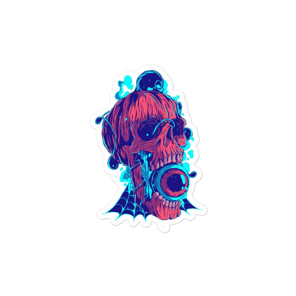 Pumpkin Skull Sticker