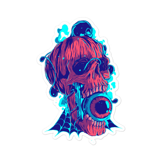 Pumpkin Skull Sticker